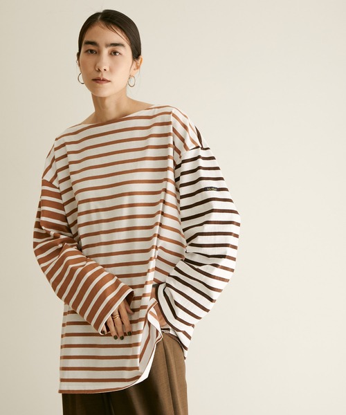 「Le Minor」 長袖カットソー FREE ダークブラウン レディース_画像2