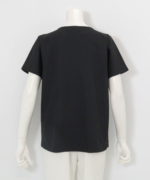 tシャツ 前後異素材アートプルオーバー レディースの画像