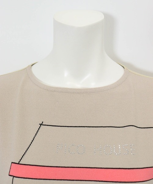 tシャツ 前後異素材アートプルオーバー レディースの画像
