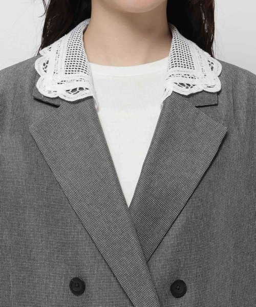 nikoand 2way襟レースビッグジャケット　タックストレートパンツ niko and ｜2WAY衿レースビッグジャケット | Rakuten Fashion(楽天
