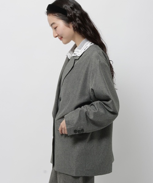 nikoand 2way襟レースビッグジャケット　タックストレートパンツ niko and ｜2WAY衿レースビッグジャケット | Rakuten Fashion(楽天