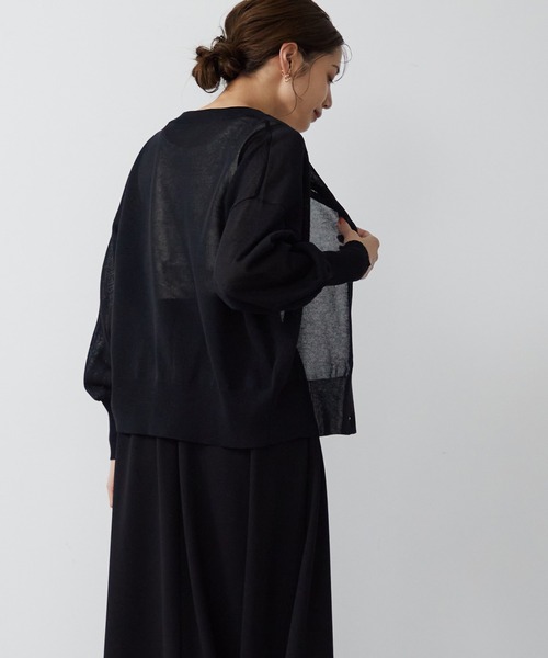 「for/c」 ニットカーディガン L ライトブルー レディース_画像8