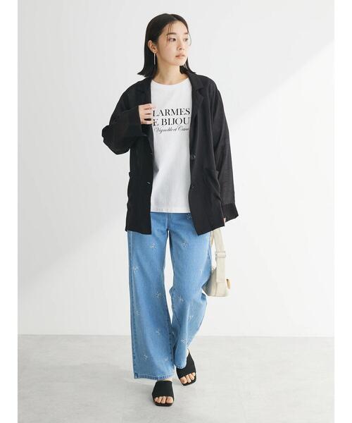 「Green Parks」 デニムパンツ FREE ライトインディゴブルー レディース_画像3