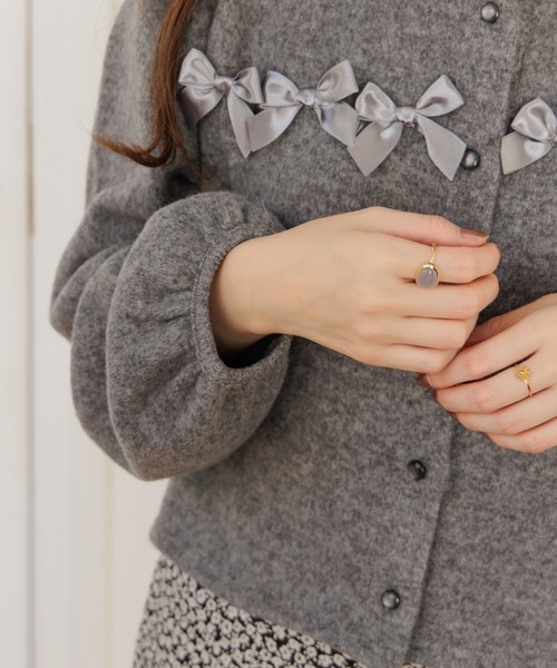 「flower」 カーディガン FREE グレー レディース_画像3