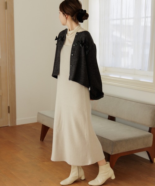 「flower」 カーディガン FREE グレー レディース_画像4