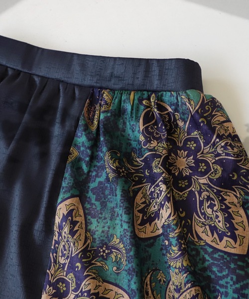 「antiqua」 フレアスカート FREE ネイビー レディース_画像3