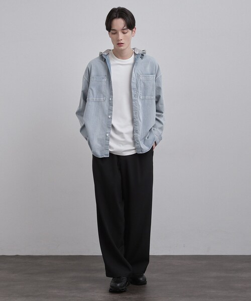 tk.TAKEO KIKUCHI(ティーケータケオキクチ) シャツ 「2WAY」フード付 tk.TAKEO KIKUCHI(ティーケータケオキクチ) シャツ 「2WAY」フード付