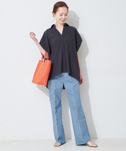 「SLOBE IENA」 デニムパンツ 40 サックスブルー レディースの画像