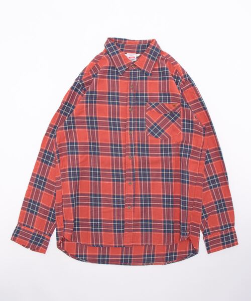 「roial」 長袖ネルシャツ MEDIUM レッド メンズ_画像3