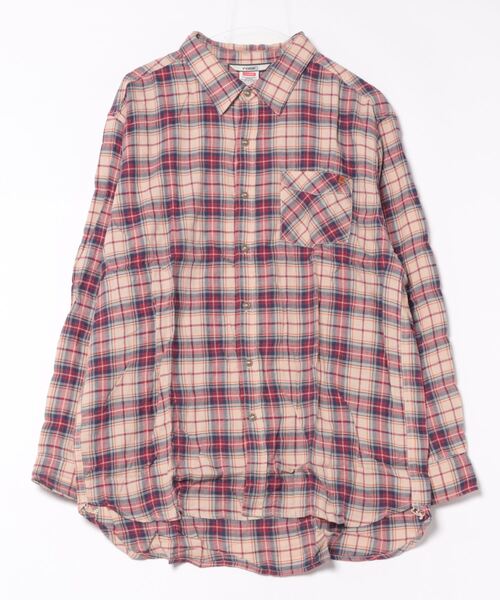 「roial」 長袖ネルシャツ MEDIUM レッド メンズ_画像5