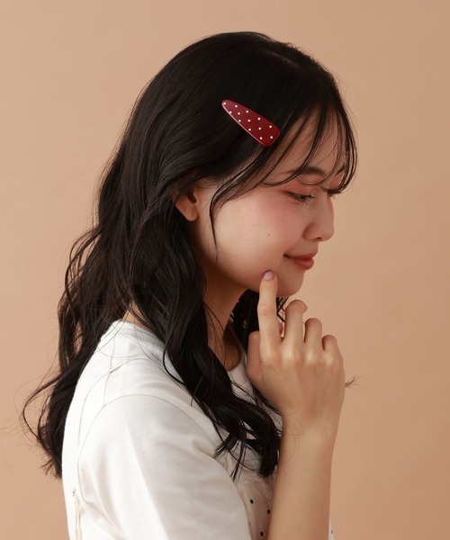 tiny tiny（ティニーティニー） ヘアクリップ ドット柄ヘアクリップ