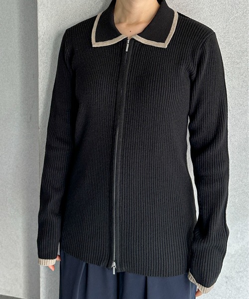 「feepur」 ニットカーディガン MEDIUM グレー レディース_画像8