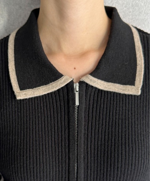 「feepur」 ニットカーディガン MEDIUM グレー レディース_画像9