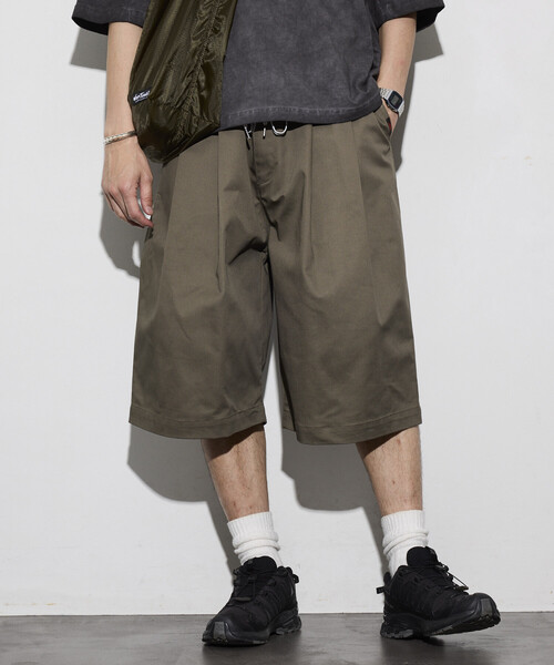 REDKAP バギーショーツ バギーパンツ ブラック L RED KAP（レッドキャップ） パンツ 別注 2TUCK WIDE BAGGY SHORTS/2