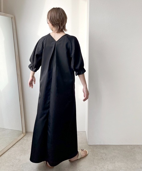 「LHELBIE」 半袖ワンピース M グリーン レディース_画像6