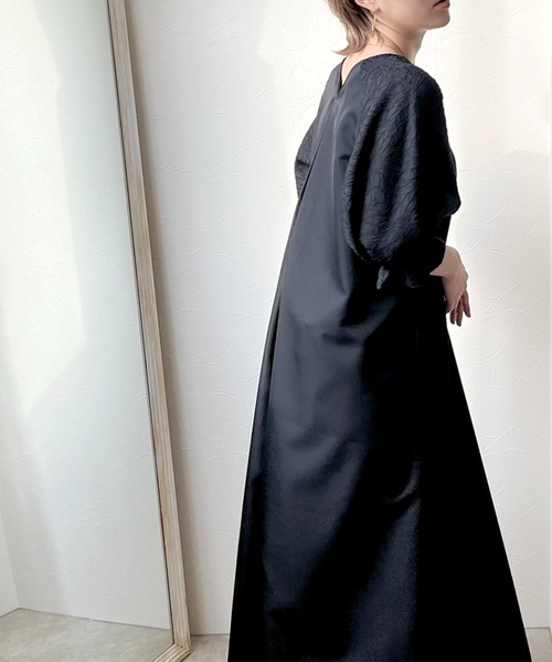 「LHELBIE」 半袖ワンピース M グリーン レディース_画像7