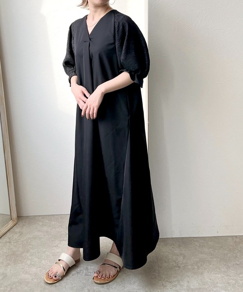 「LHELBIE」 半袖ワンピース M グリーン レディース_画像8
