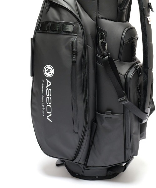 【美品】アッソブ キャディバッグ AS2OV GOLF BLACK 黒 AS2OV（アッソブ） ゴルフ 「AS2OV GOLF/アッソブ ゴルフ」 NYLON
