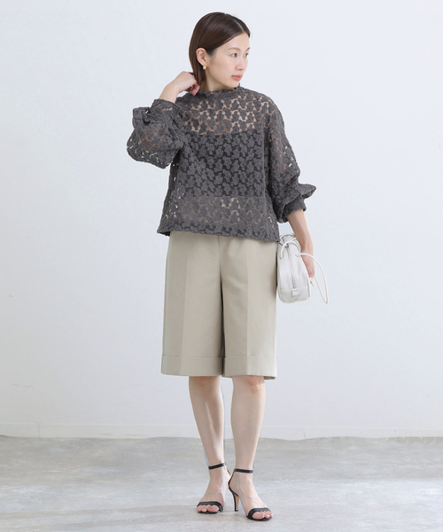 IENA（イエナ） ブラウス シャツ 「追加」フラワー刺繍レース2WAY