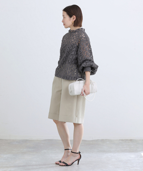 IENA（イエナ） ブラウス シャツ 「追加」フラワー刺繍レース2WAY