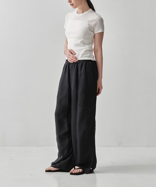サロペット オーバーオール 「ATON/エイトン」FRESCA CIRCULAR RIB PERFECT FIT PULLOVER レディース | ATON | 04