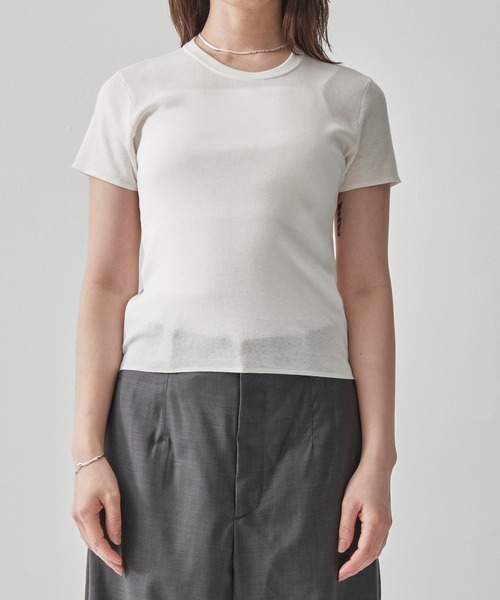 サロペット オーバーオール 「ATON/エイトン」FRESCA CIRCULAR RIB PERFECT FIT PULLOVER レディース | ATON | 06