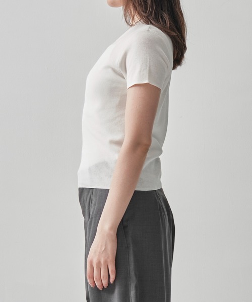 サロペット オーバーオール 「ATON/エイトン」FRESCA CIRCULAR RIB PERFECT FIT PULLOVER レディース | ATON | 07