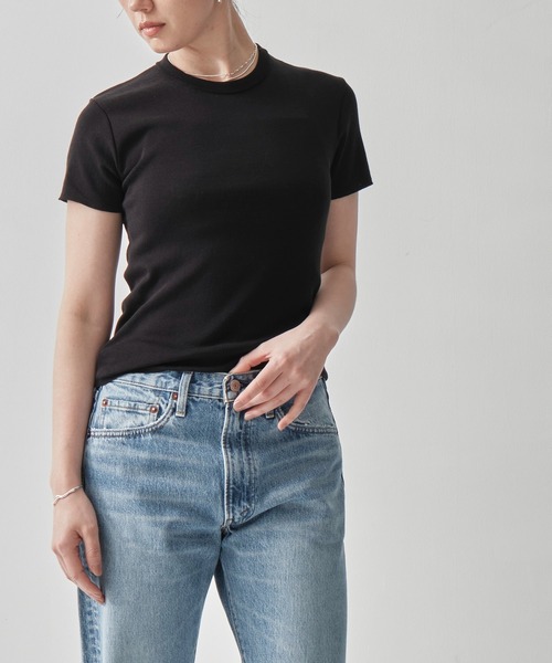 サロペット オーバーオール 「ATON/エイトン」FRESCA CIRCULAR RIB PERFECT FIT PULLOVER レディース | ATON | 10