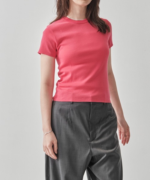 サロペット オーバーオール 「ATON/エイトン」FRESCA CIRCULAR RIB PERFECT FIT PULLOVER レディース | ATON | 17