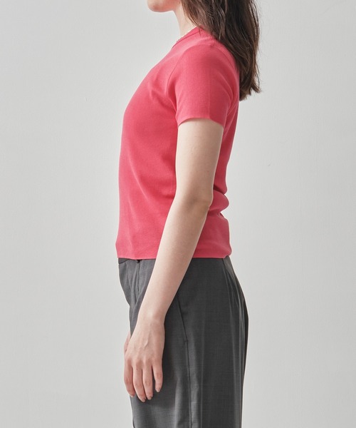 サロペット オーバーオール 「ATON/エイトン」FRESCA CIRCULAR RIB PERFECT FIT PULLOVER レディース | ATON | 20