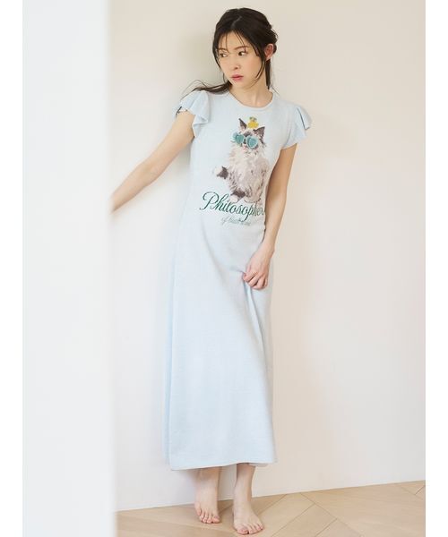 SNIDEL  新品 ワンピース 部屋着 SNIDEL HOME パジャマ ルームウェア セレブバスキャットニット