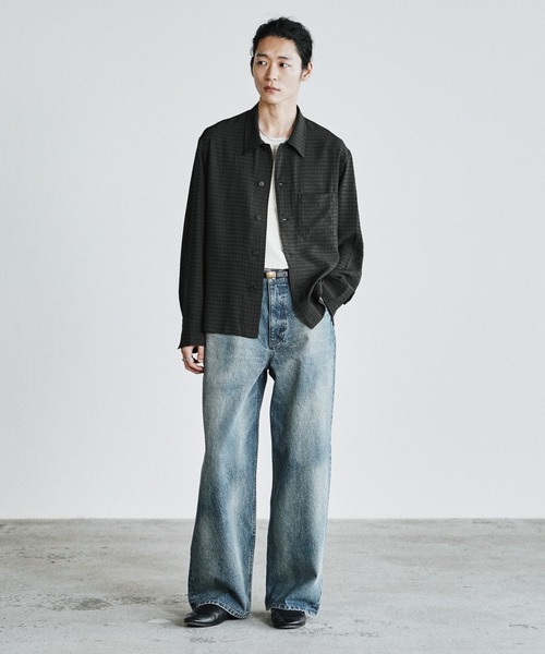 「WYM LIDNM」 長袖シャツ S ライトグレー メンズ_画像7