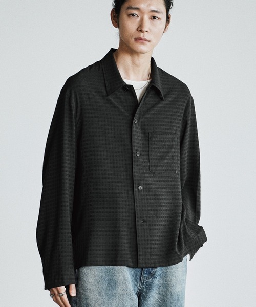 「WYM LIDNM」 長袖シャツ S ライトグレー メンズ_画像8