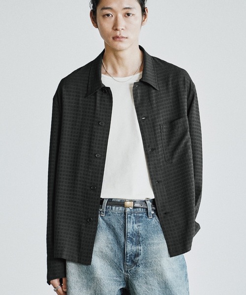 「WYM LIDNM」 長袖シャツ S ライトグレー メンズ_画像9