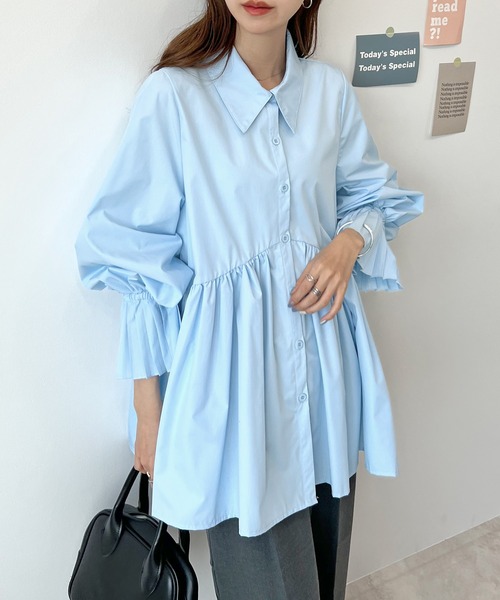 「Futier land」 長袖チュニック LARGE ライトブルー レディース_画像4