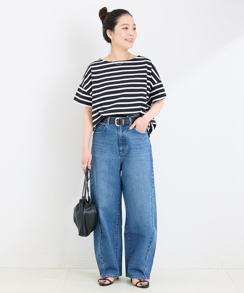 「Le Minor」 半袖カットソー FREE イエロー レディース_画像2