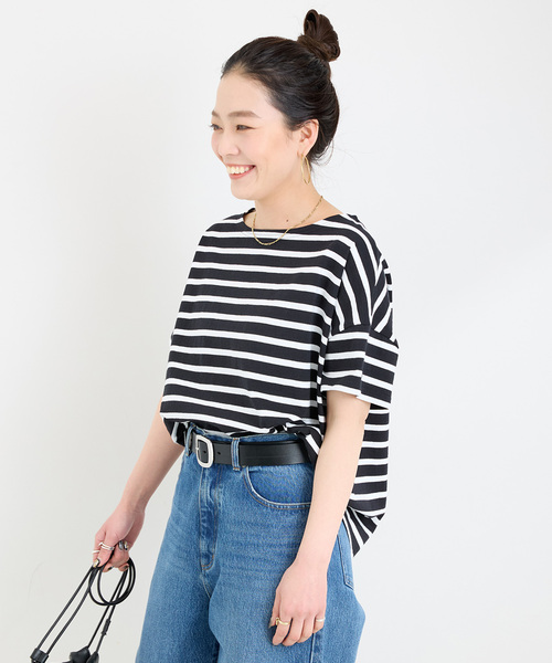 「Le Minor」 半袖カットソー FREE イエロー レディース_画像7