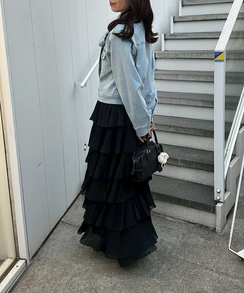 「continuer de NICE CLAUP」 デニムジャケット FREE ネイビー レディース_画像5