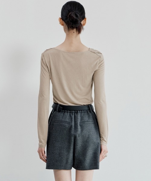 anuans（アニュアンス） tシャツ 「BLOSSOM×anuans」DRAPE CUT TOPS