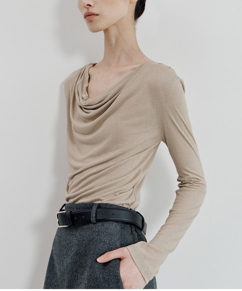 トップス anuans anuans（アニュアンス） tシャツ 「BLOSSOM×anuans」DRAPE CUT TOPS
