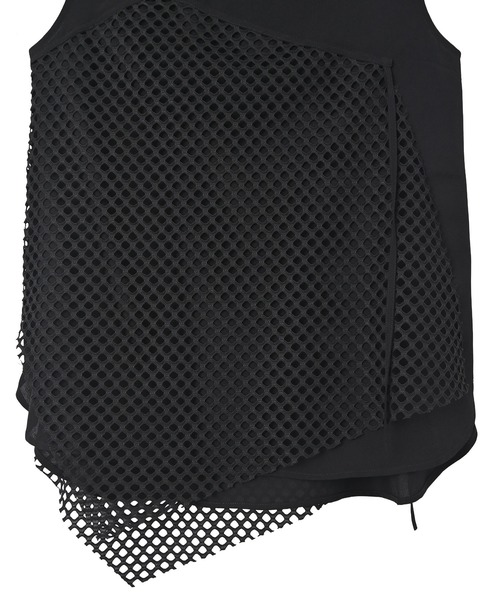 funda mine タンクトップ ノースリーブ メッシュドッキングレイヤード