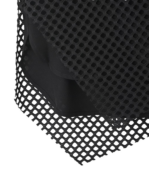 funda mine タンクトップ ノースリーブ メッシュドッキングレイヤード