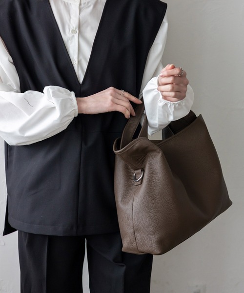 VitaFelice（ヴィータフェリーチェ） トートバッグ 革2wayスクエア