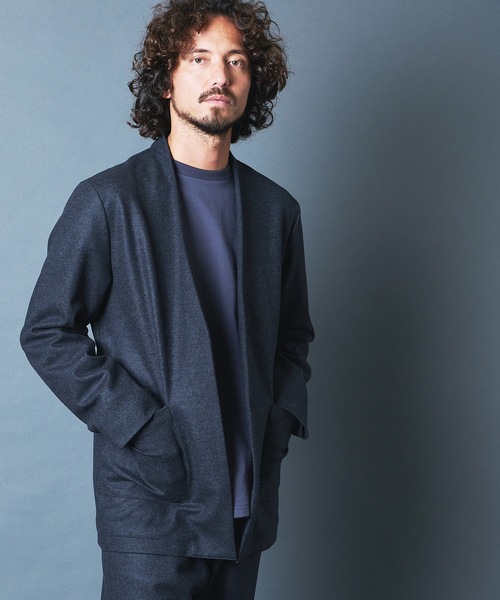ジャケット ノーカラージャケット SUPER100S MERINO WOOL NO COLLAR JKT:メリノウール ノーカラー ジャケット|ZOZOTOWN |10