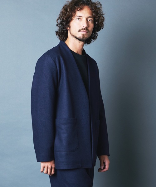 ジャケット ノーカラージャケット SUPER100S MERINO WOOL NO COLLAR JKT:メリノウール ノーカラー ジャケット|ZOZOTOWN |11