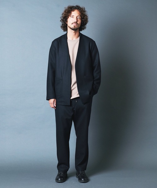 ジャケット ノーカラージャケット SUPER100S MERINO WOOL NO COLLAR JKT:メリノウール ノーカラー ジャケット|ZOZOTOWN |15