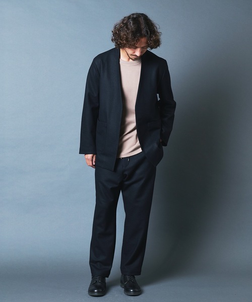 ジャケット ノーカラージャケット SUPER100S MERINO WOOL NO COLLAR JKT:メリノウール ノーカラー ジャケット|ZOZOTOWN |16
