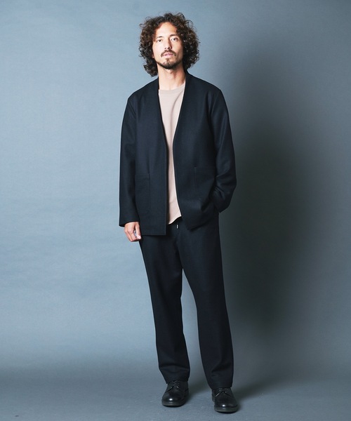 ジャケット ノーカラージャケット SUPER100S MERINO WOOL NO COLLAR JKT:メリノウール ノーカラー ジャケット|ZOZOTOWN |17