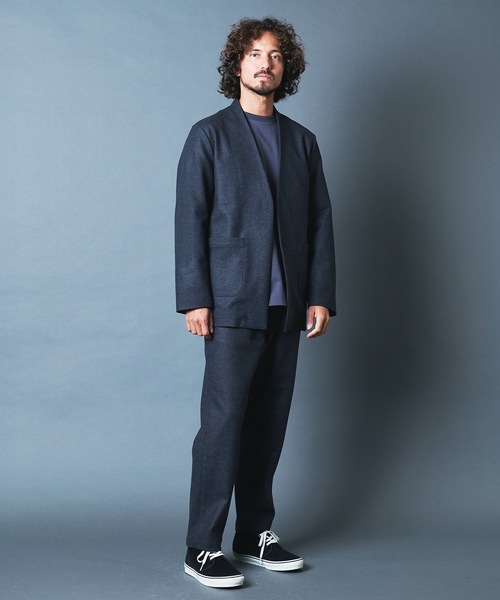 ジャケット ノーカラージャケット SUPER100S MERINO WOOL NO COLLAR JKT:メリノウール ノーカラー ジャケット|ZOZOTOWN |19