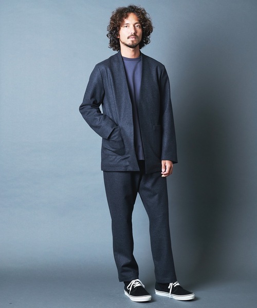 ジャケット ノーカラージャケット SUPER100S MERINO WOOL NO COLLAR JKT:メリノウール ノーカラー ジャケット|ZOZOTOWN |20